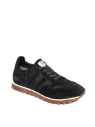 ALBERTO FASCIANI sneaker scamosciata blu<BR/> 6500 SAMBUCO-OFFBLACK 