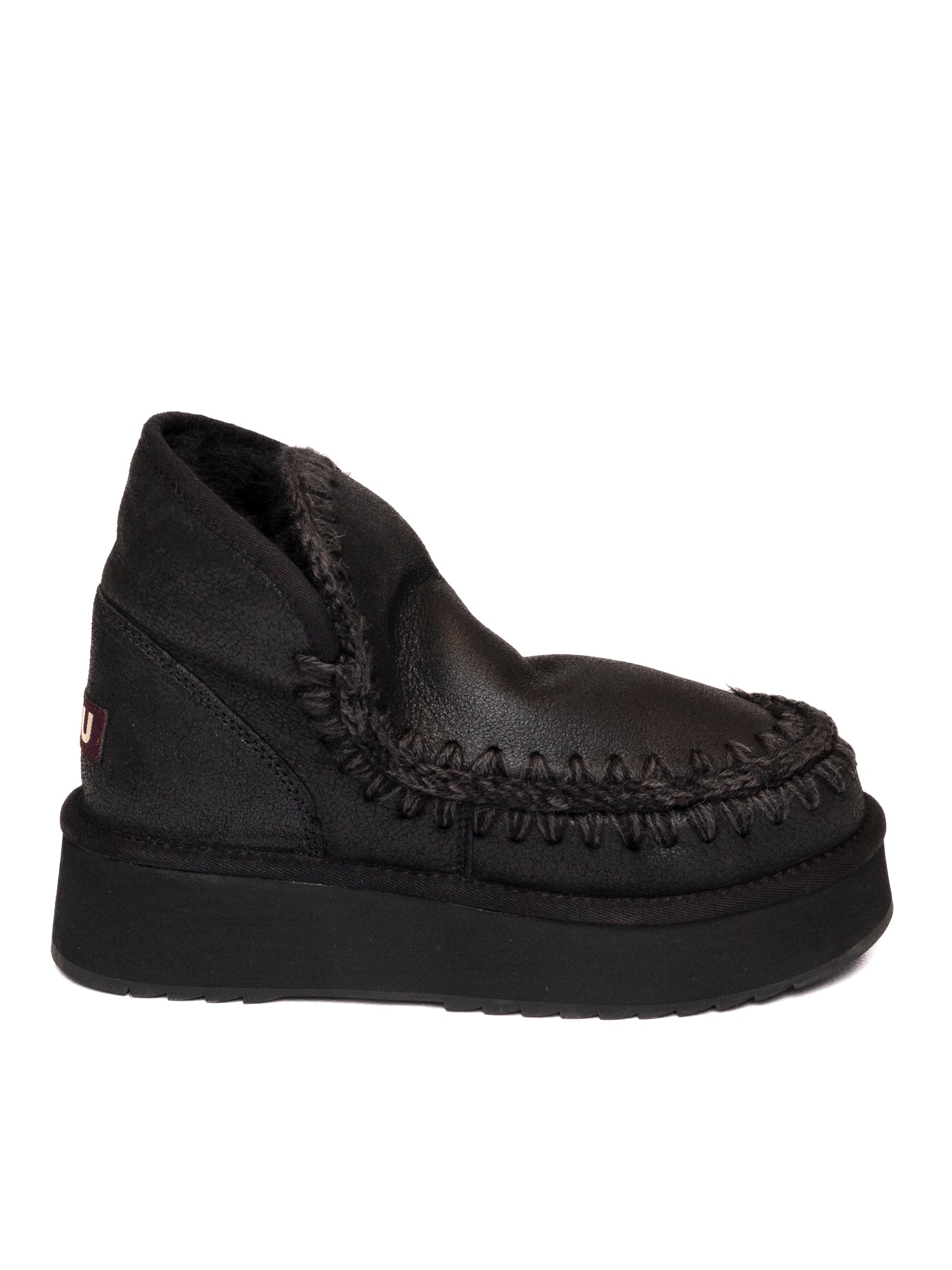 MOU Stivaletto mini eskimo platform nero MINI ESKIM PLATFORM 681000B-CBK 