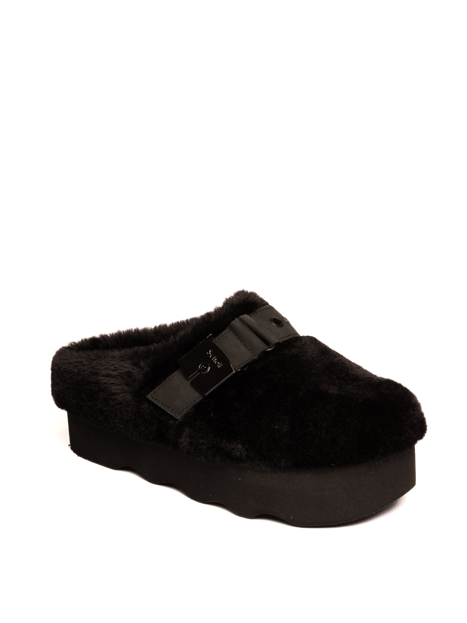 SCHOLL Sabò pelliccia nero 318371004 PELL-BLACK 