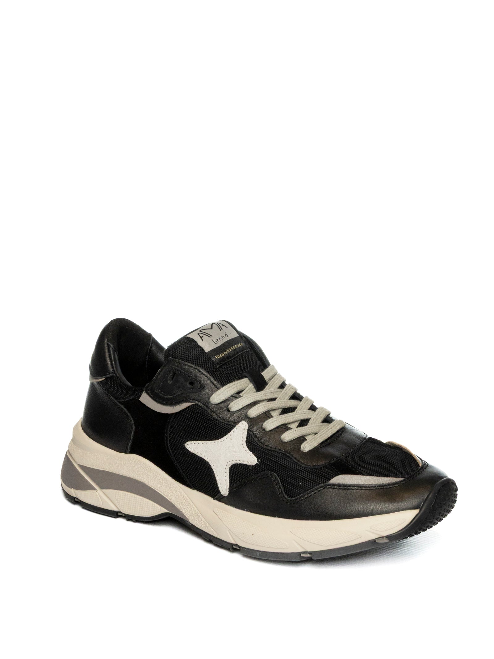 AMA BRAND DELUXE Sneaker moon camoscio nero MOON U 4450-NERO 