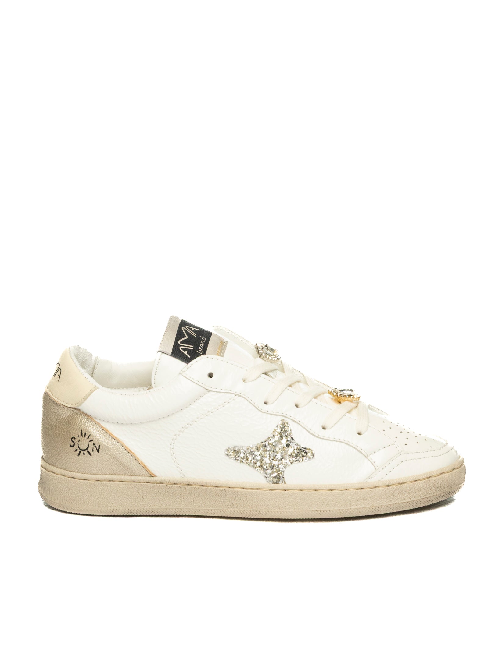 AMA BRAND DELUXE Sneaker sun bianco/platino SUN D 4384-BIA/PLATINO 