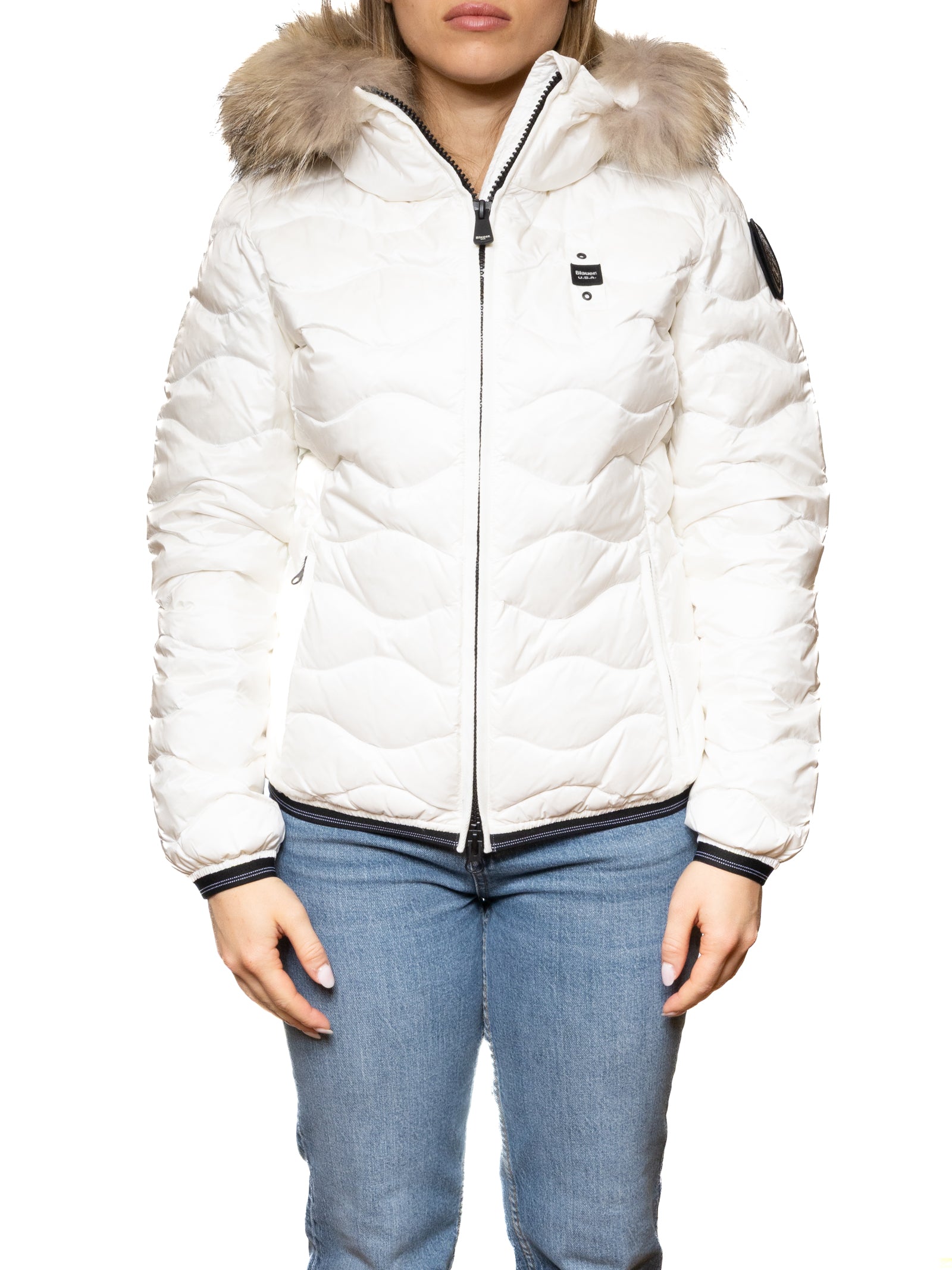 BLAUER piumino aldie bianco C03096 ALDIE-100BI 