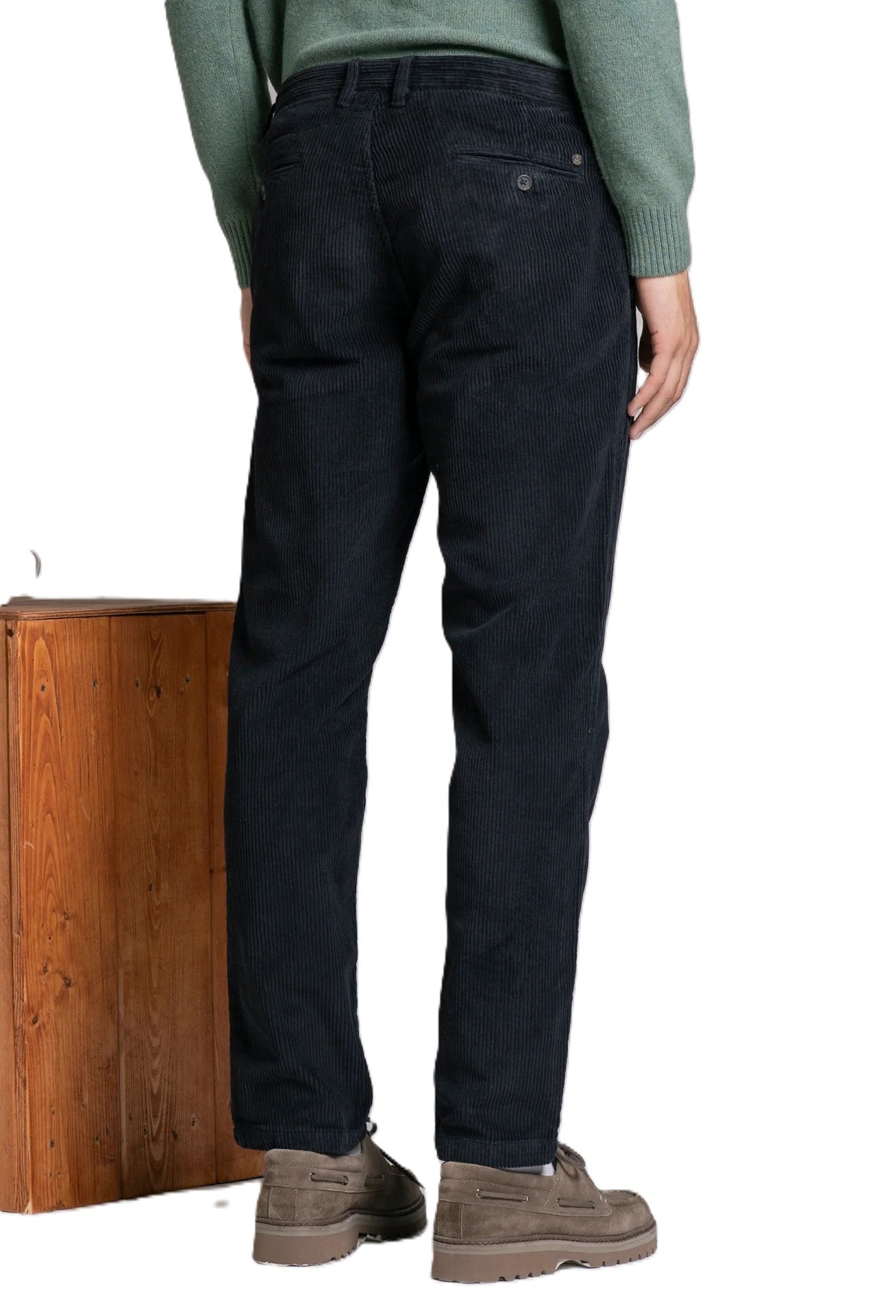 IMPURE pantalone velluto blu MIHARA VELL-NAVY 
