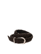 ITALIAN BELTS cintura camoscio testa di moro TRECCIA025 CAM-MORO 