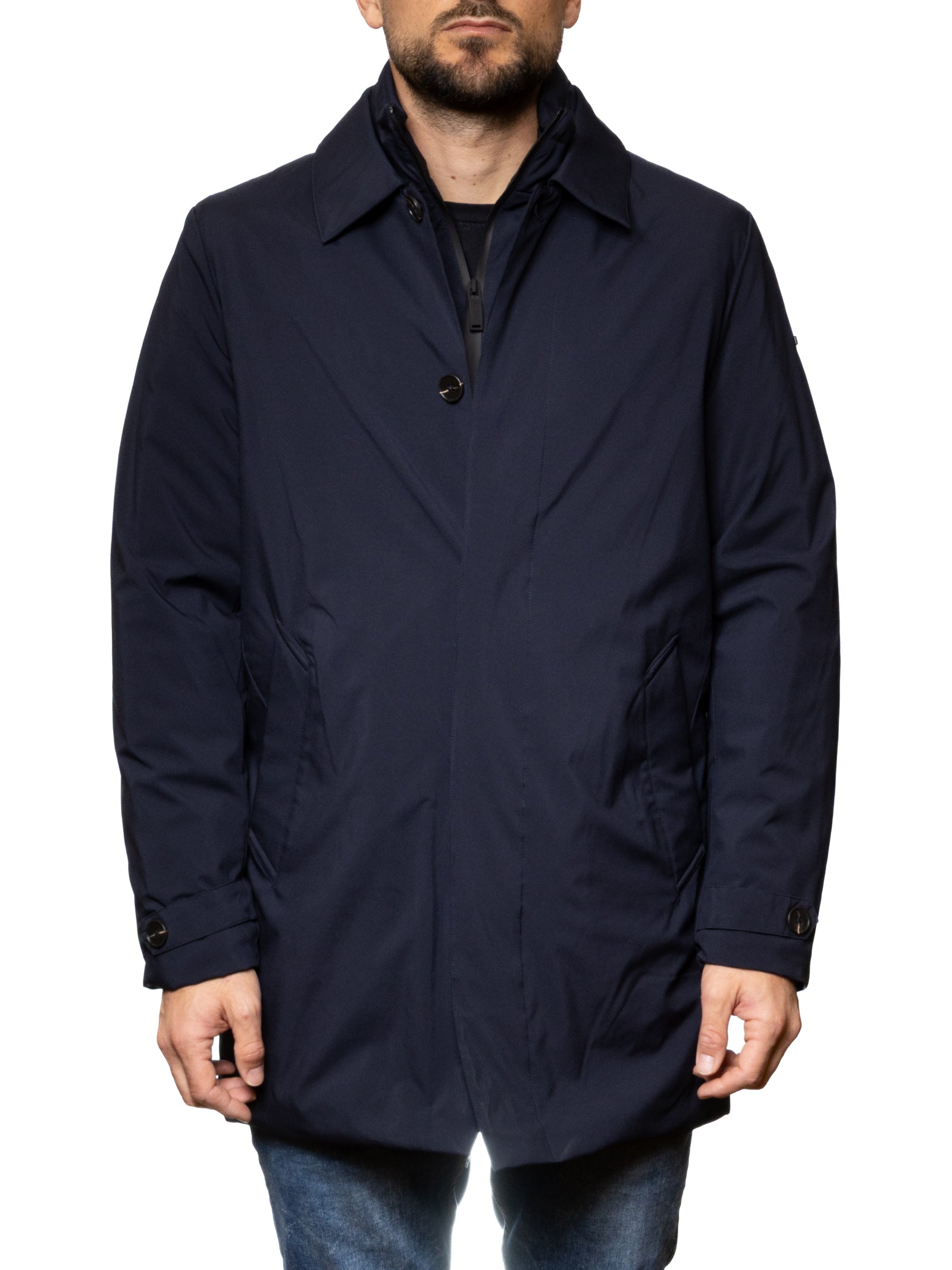 MORE cappotto tessuto blu M2075 TESS-BLU 