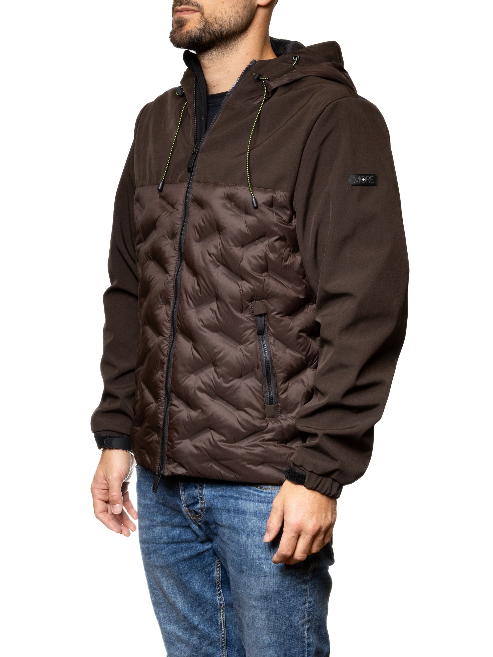 MORE giubbino tessuto marrone M2081 TESS-MORO 