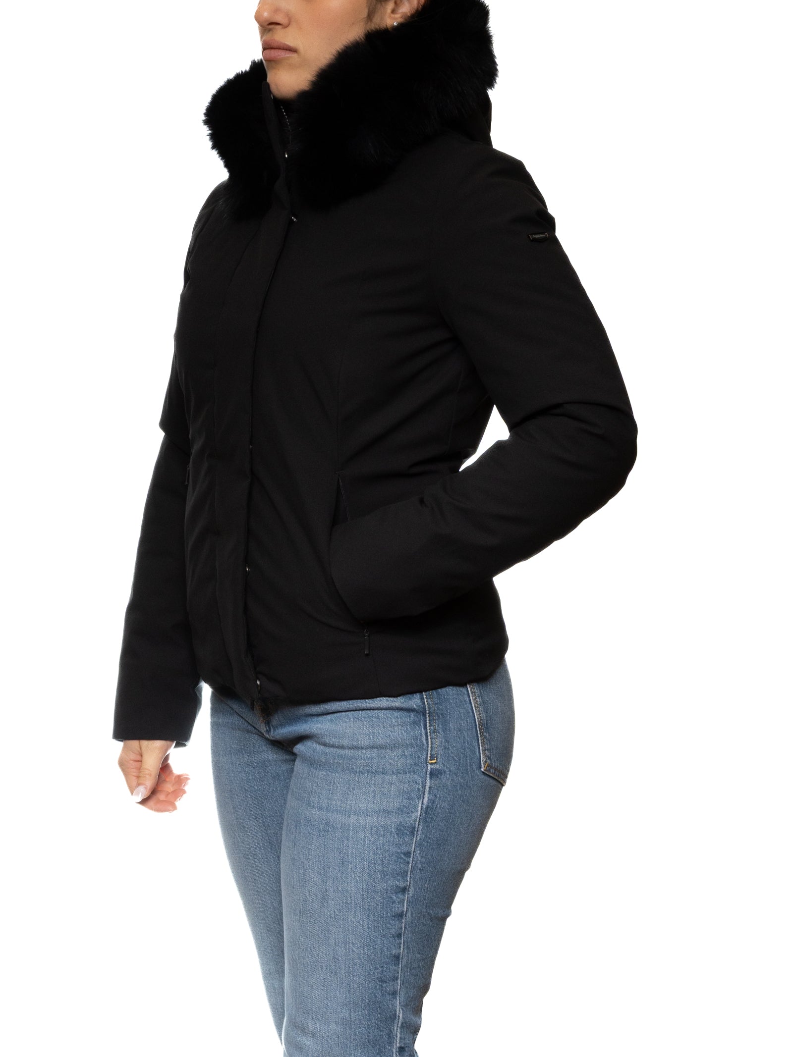 REFRIGIWEAR piumino shortlady nero W99208 SHORTLADY-G06000 
