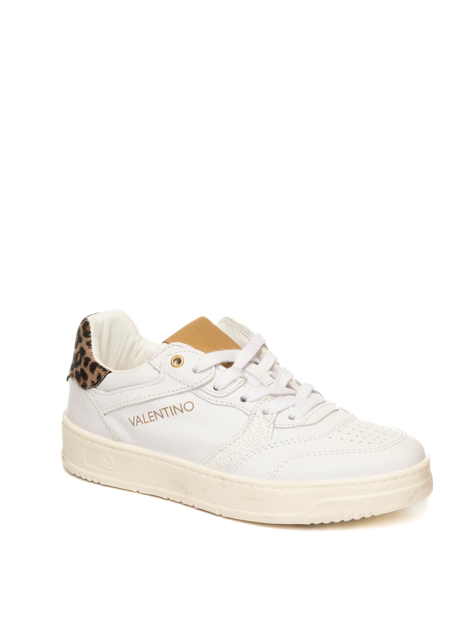 VALENTINO Sneaker pelle bianco/animalier 7001VTZ PELLE/CAM-WHITE/MULTI 