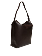 Borsa hobo in pelle moro Armani Exchange vista posteriore con pannello liscio e tracolla
