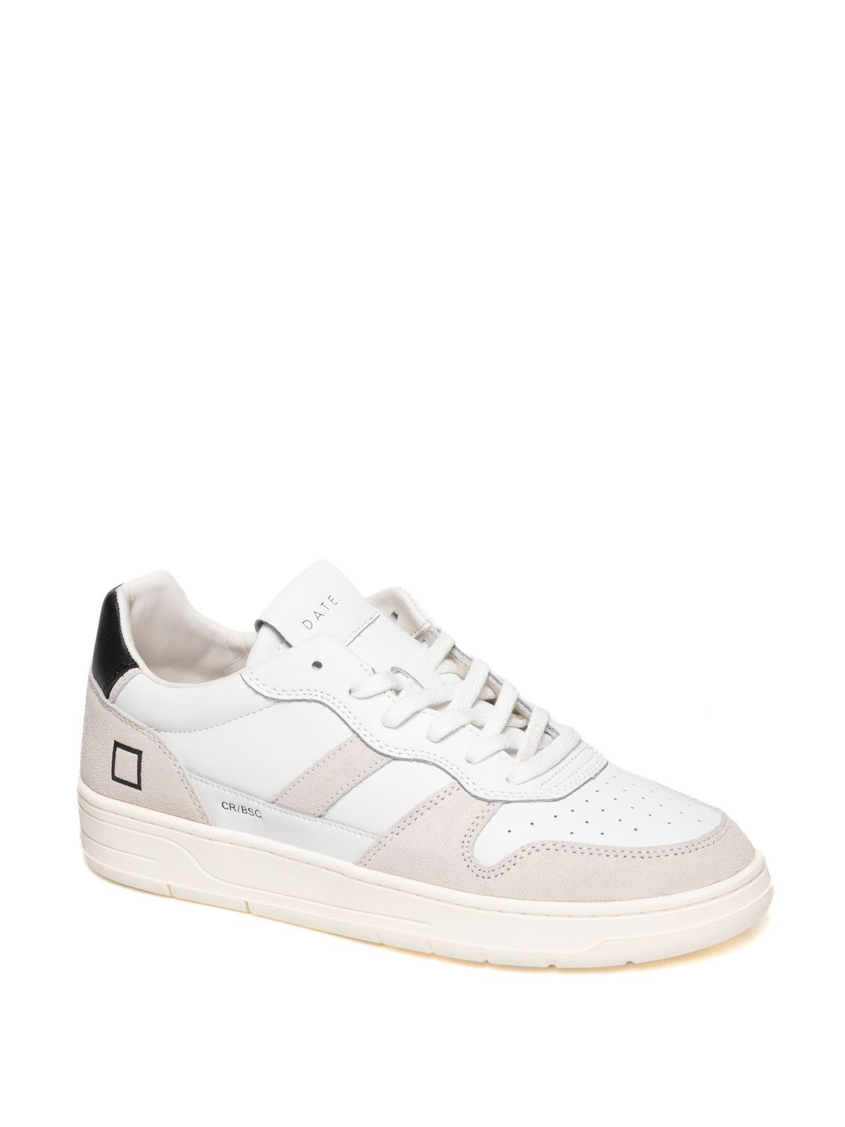 D.A.T.E.  COURT 2.0 U CALF/SUE-WHT/BLK 
