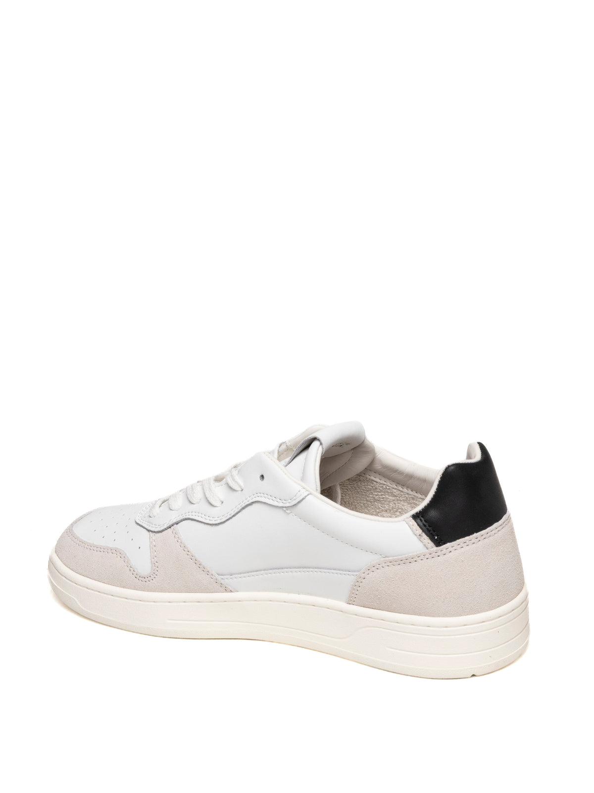 D.A.T.E.  COURT 2.0 U CALF/SUE-WHT/BLK 