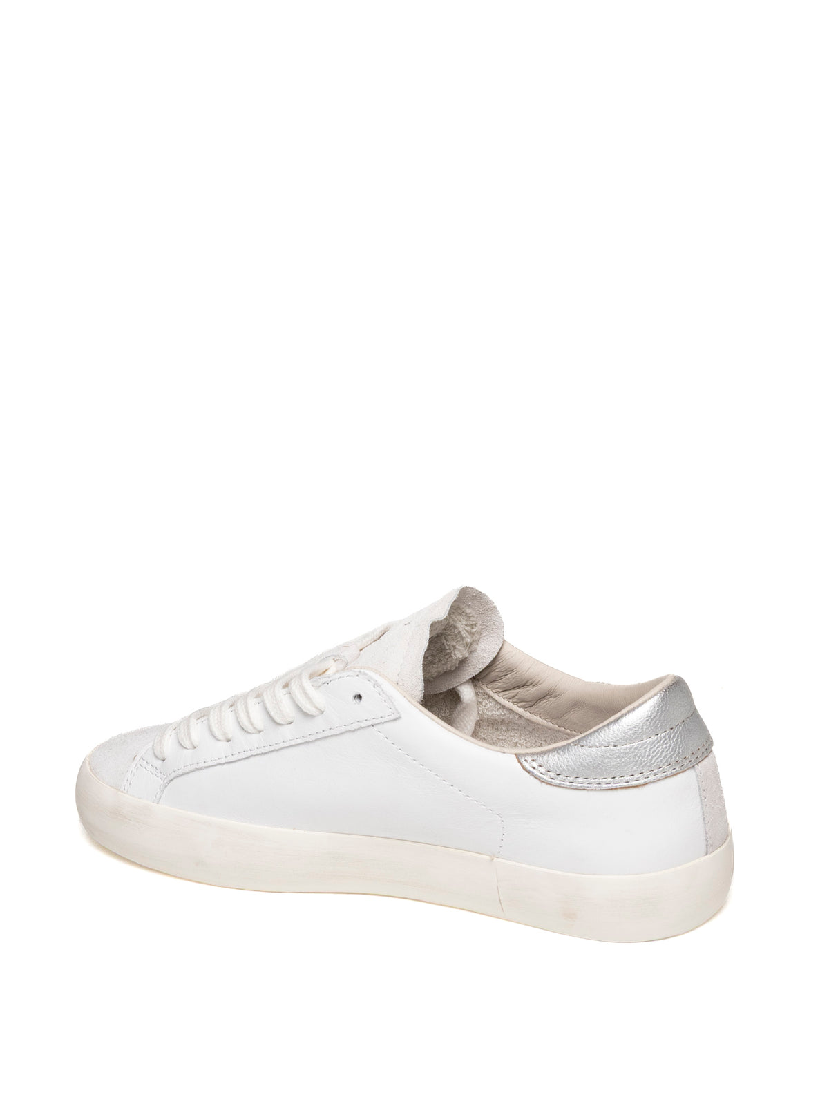 D.A.T.E.  HILL LOW VINTAGE D CALF-WHT/SILV 