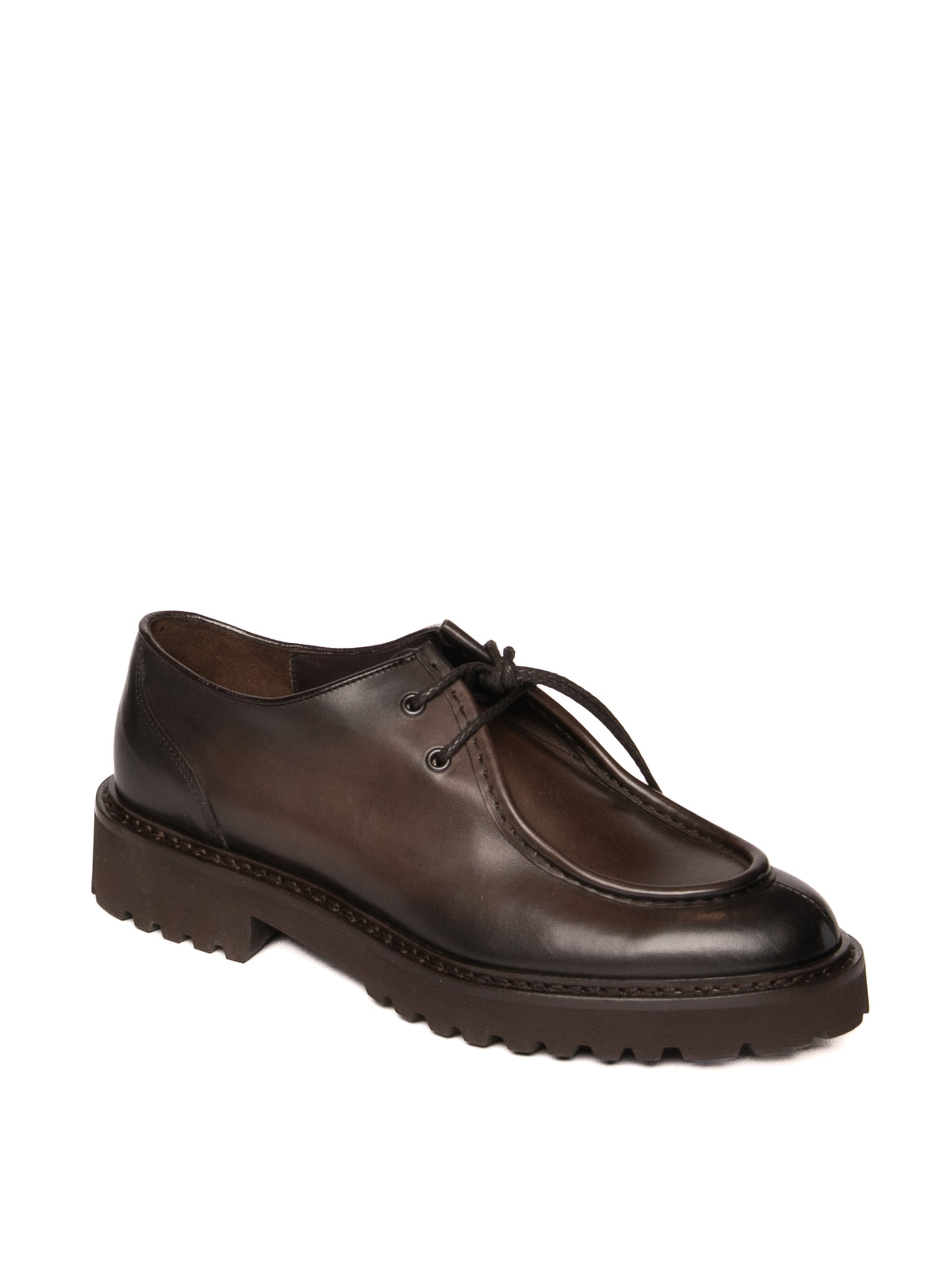 DOUCAL'S derby in pelle testa di moro<BR/> 2737 DECO-TDM 
