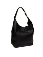 Borsa hobo nera in pelle martellata Ermanno Scervino vista dal retro