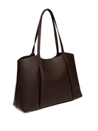 Borsa shopper Melody marrone GUESS con apertura superiore vista prospettica di tre quarti