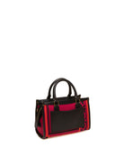 Borsa shopping fucsia in tessuto MY-BEST BAG vista posteriore con tasca applicata