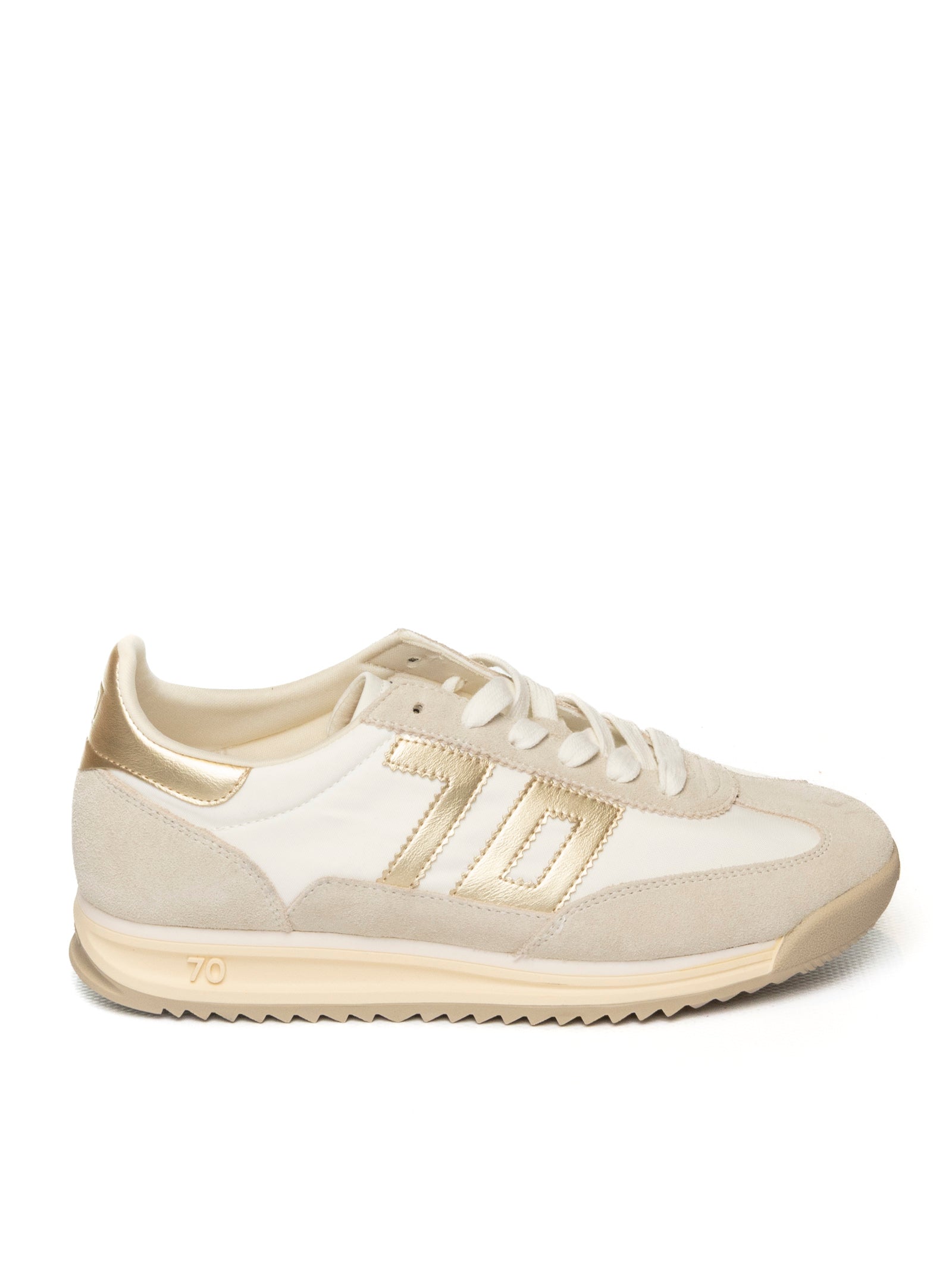 BACK 70 Sneaker joggher bianco/oro JOGGHER NYL/CAM-32 