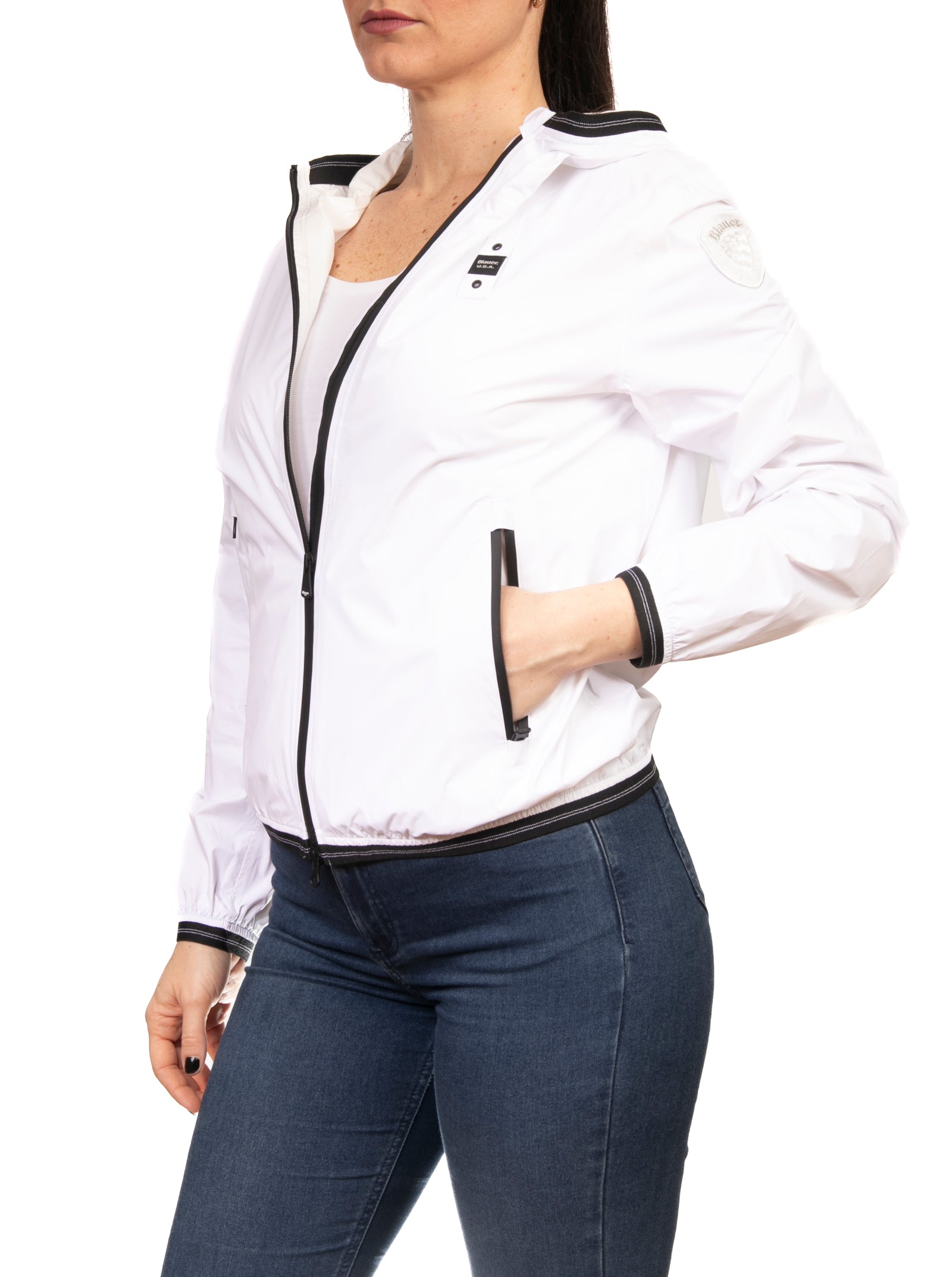 BLAUER Giacca nylon bianco 11237-NAY 007110-100 
