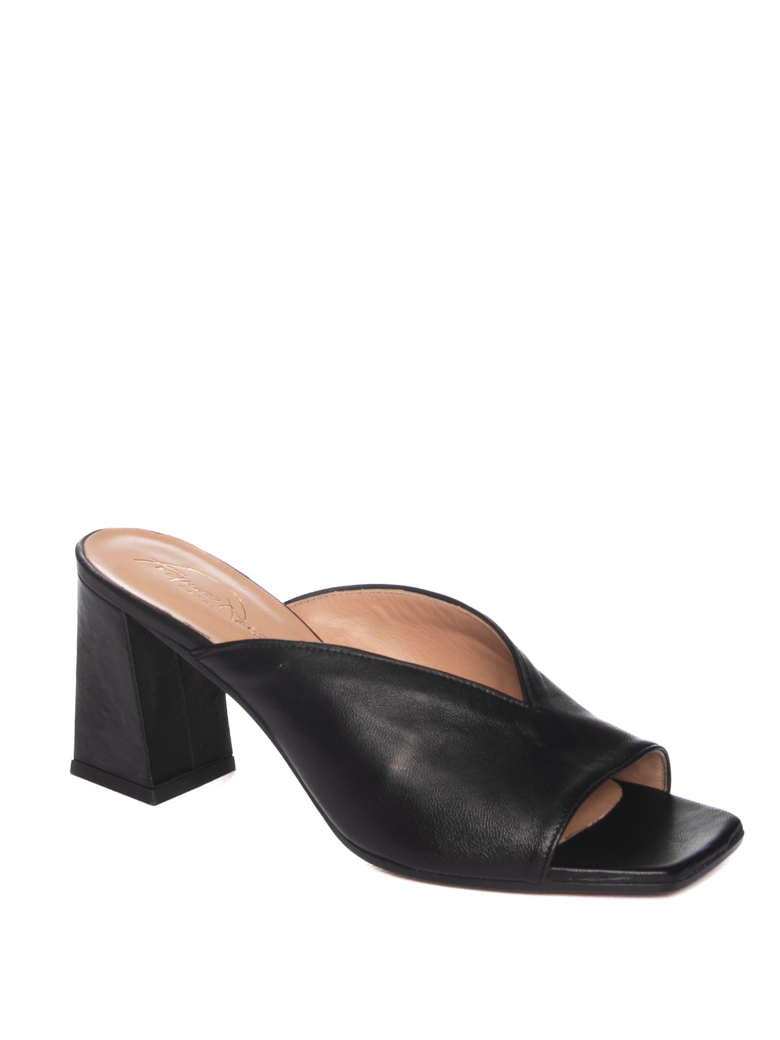 FRANCO RUSSO sandalo nappa nero 2806 NAPPA-NERO 