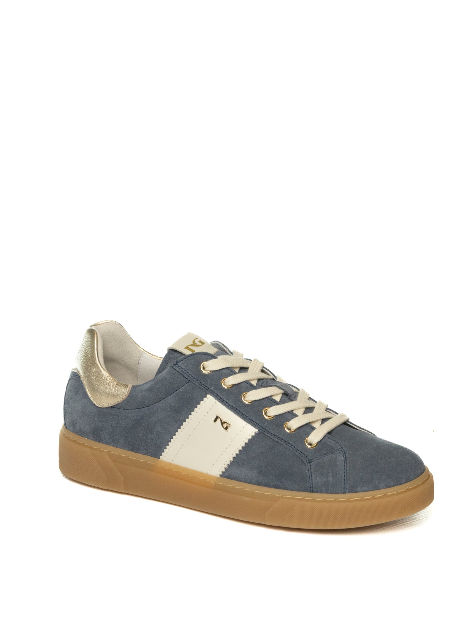 NERO GIARDINI Sneaker camoscio blu E513004D VELOUR-AVIO 