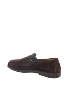 SANTONI Mocassino doppia fibbia camoscio moro 19006 SUEDE-S26 
