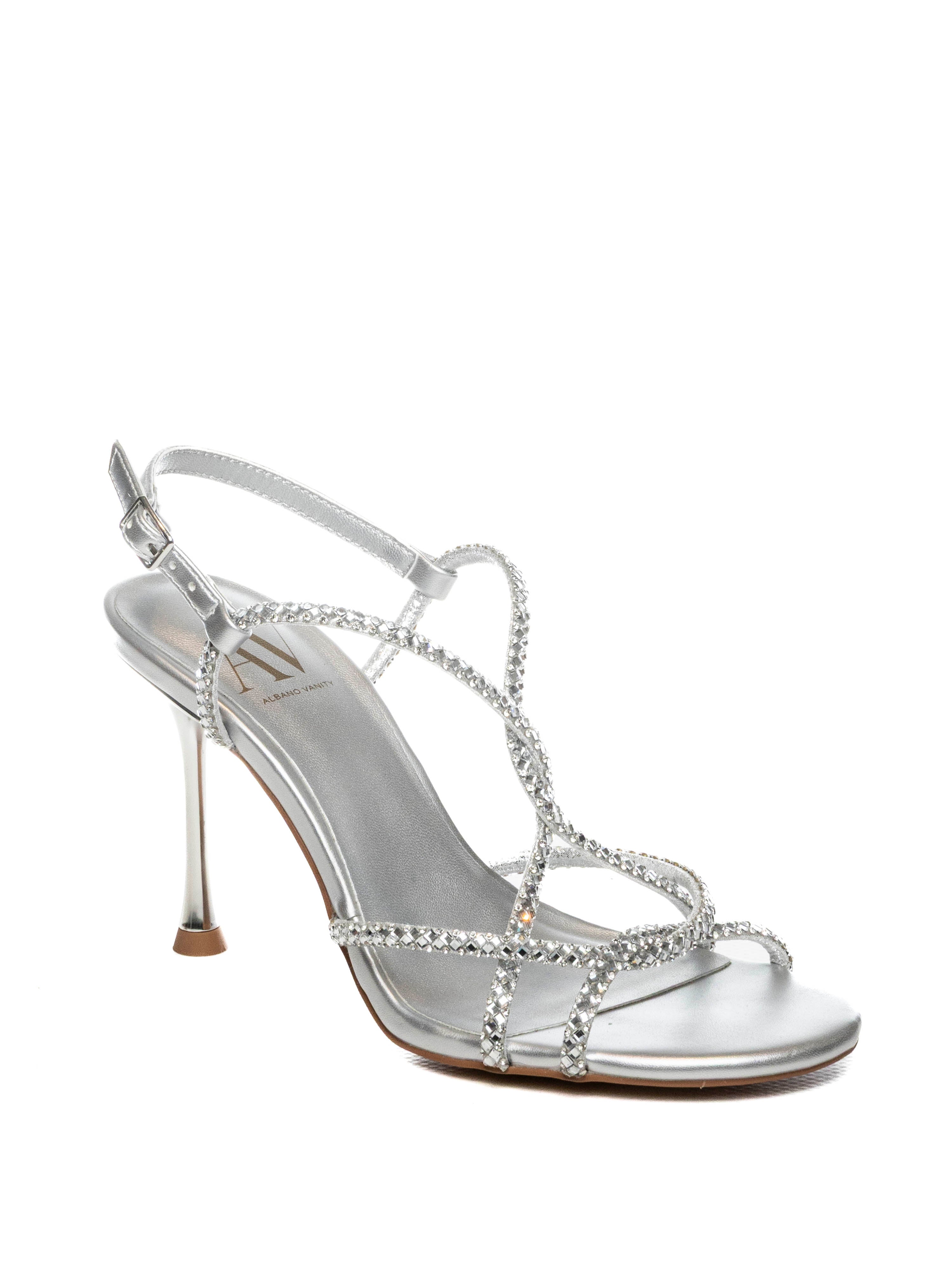 ALBANO VANITY Sandalo strass argento 7024 STRASS-ARGENTO 