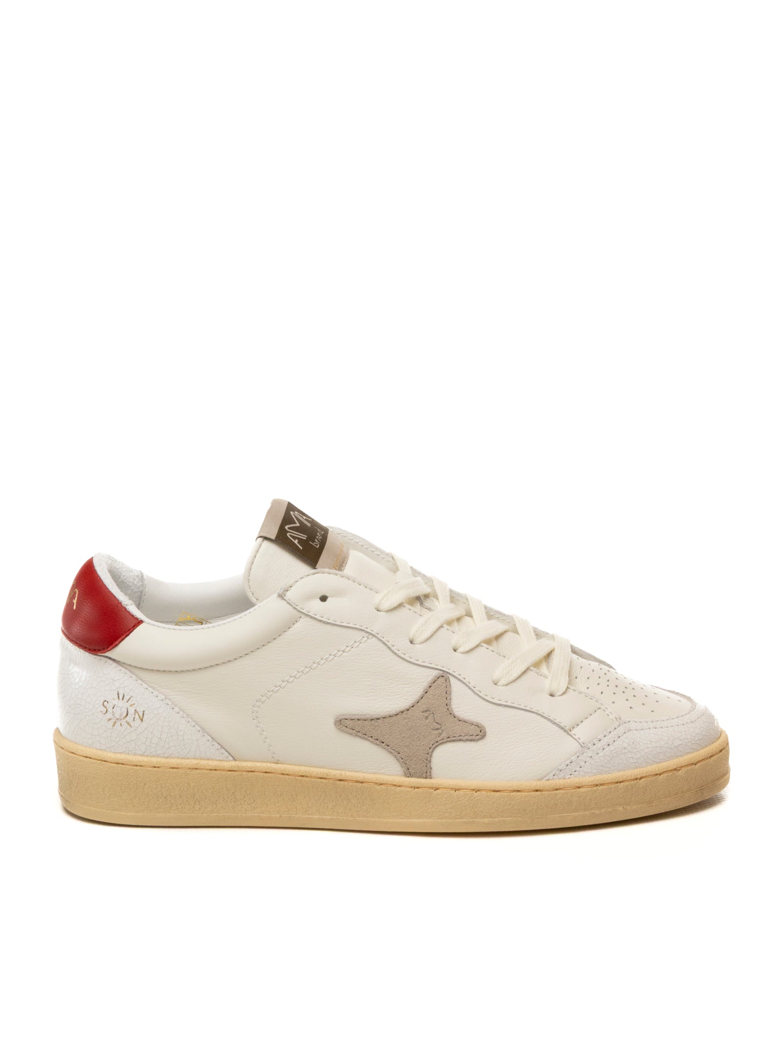 AMA BRAND DELUXE Sneaker sun bianco/rosso SUN U 4572-BIA/ROSSO 