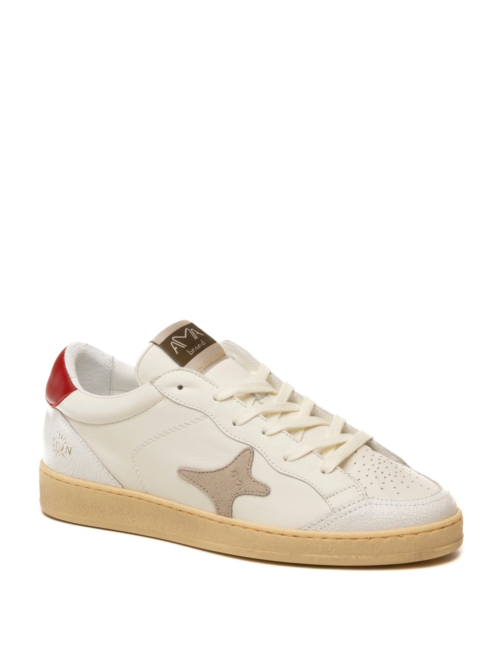 AMA BRAND DELUXE Sneaker sun bianco/rosso SUN U 4572-BIA/ROSSO 