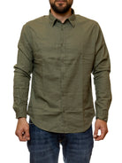 CENSURED camicia lino verde SM6437 LNC5-32 