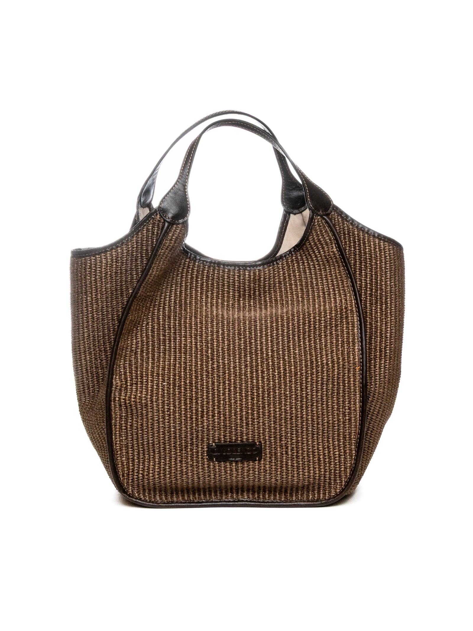 DI LORENZO borsa a spalla gioia marrone GIOIA RAFFIA-CASTAGNA 
