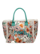 HATYOU borsa a spalla azzurra BR0510 TESSUTO-ACQUA 