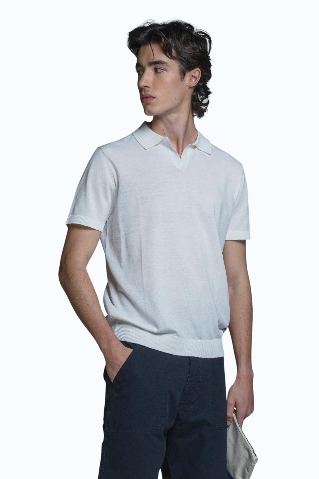 IMPURE polo cotone bianca CLARK COTONE-C24 