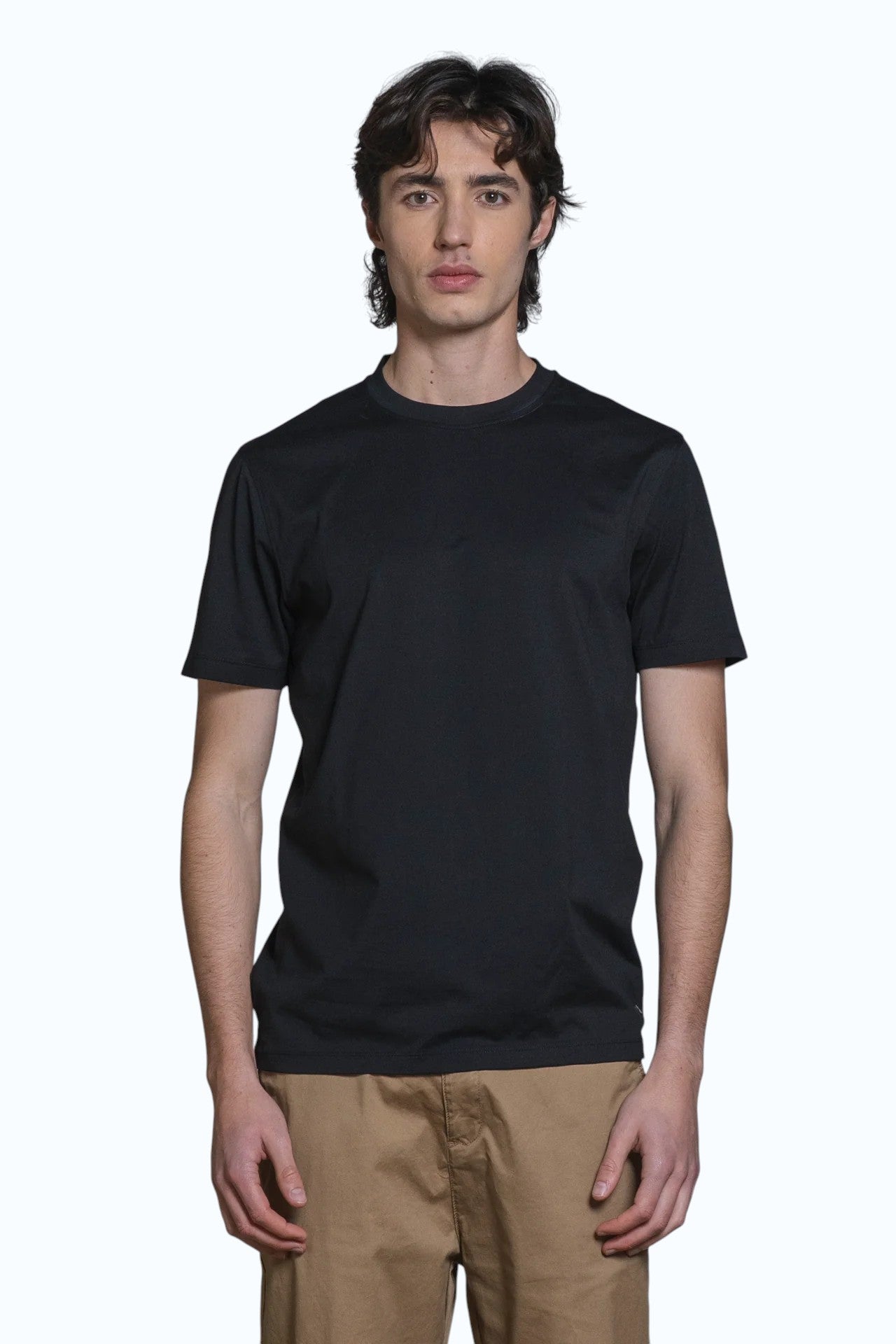 IMPURE girocollo jersey nero LANCE JERSEY-C10 