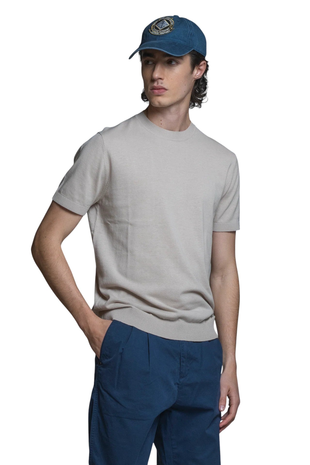 IMPURE girocollo cotone ecru SAMUEL COTONE-C56 