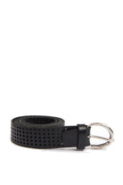 ITALIAN BELTS cintura pelle nera 605/30 PELLE-NERO 