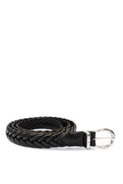 ITALIAN BELTS cintura pelle nera TRECCIA PELLE-NERO 