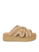 MOU Sandalo camoscio beige/rosa 641003A JUTE-PSA 