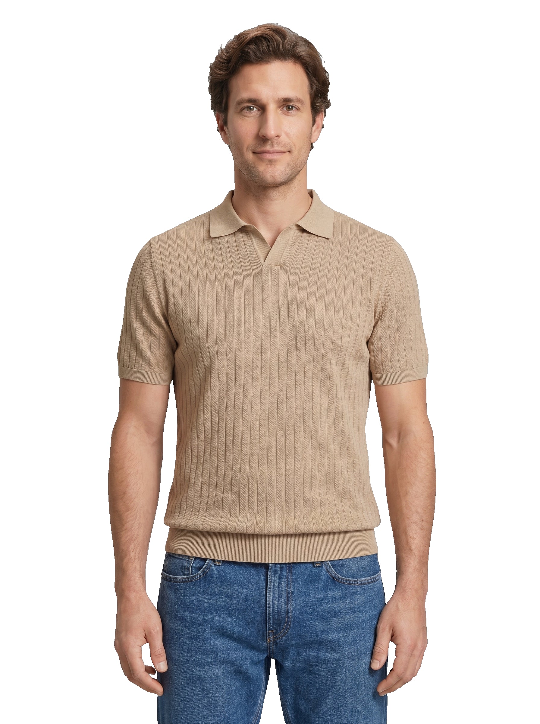 PEOPLE OF SHIBUYA polo cotone marrone RAZUBERI DONGQI-220 