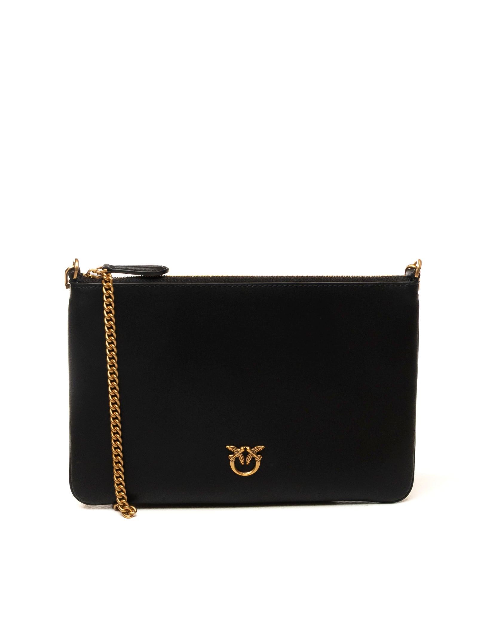 PINKO borsa a spalla flat classic nera/oro 100455-AOF1 FLAT CLASSIC-Z99Q 