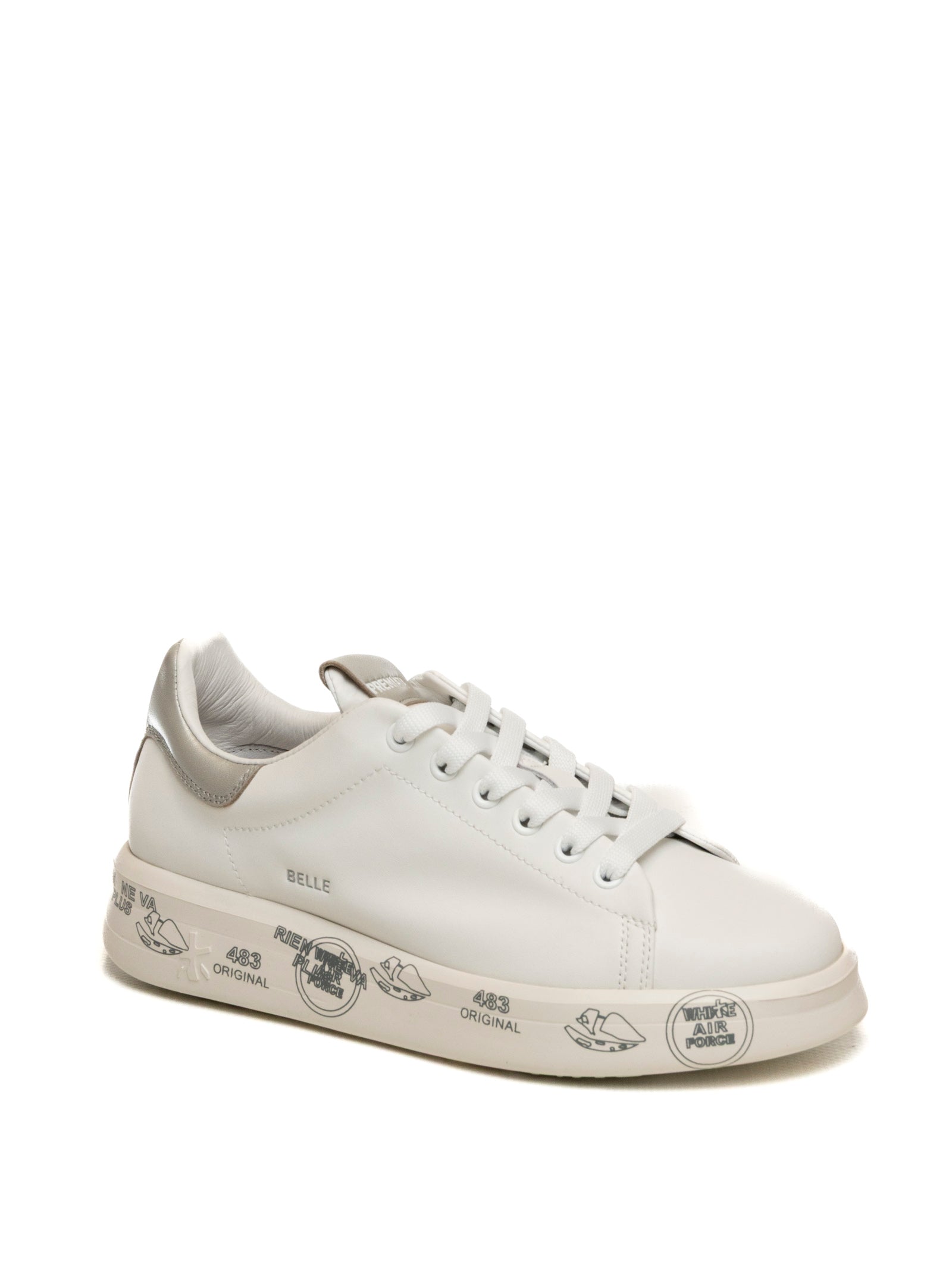 PREMIATA Sneaker belle pelle bianco/argento BELLE PELLE-747 