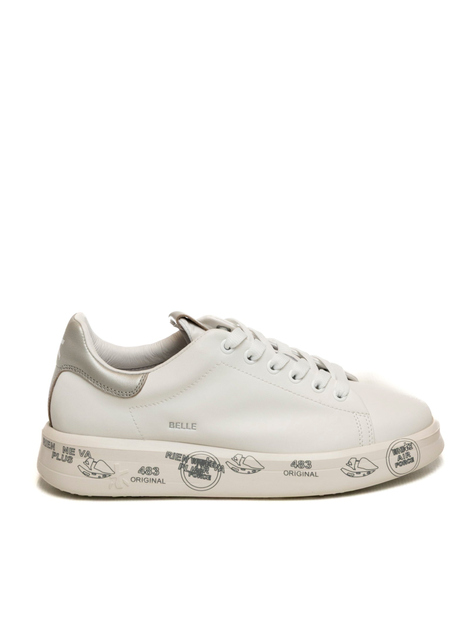 PREMIATA Sneaker belle pelle bianco/argento BELLE PELLE-747 