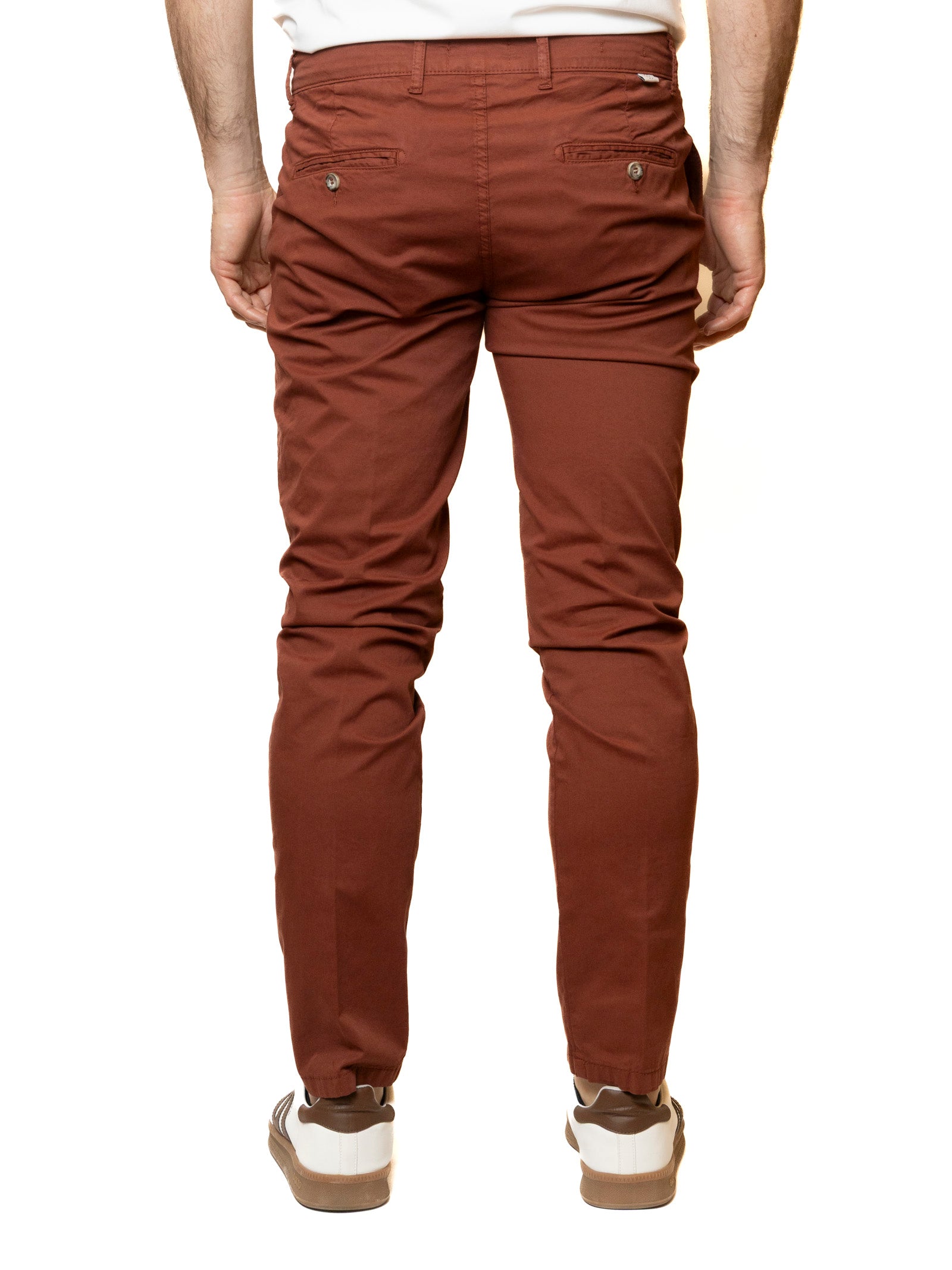 QB24 pantalone cotone arancione 0126147 COTONE-ARANCIO 