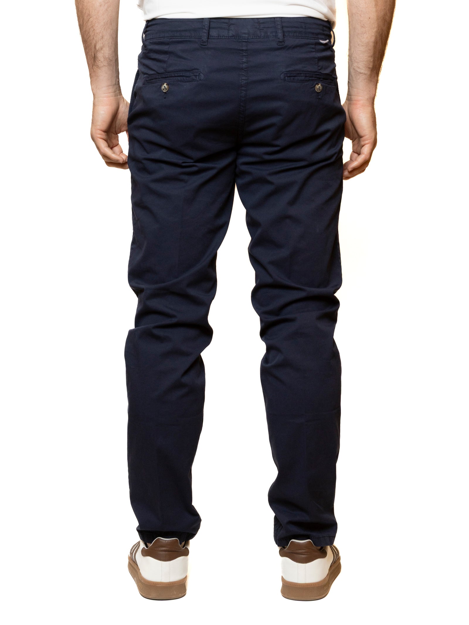 QB24 pantalone cotone blu 0126147 COTONE-BLU 