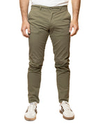 QB24 pantalone cotone verde 0126147 COTONE-GREEN 