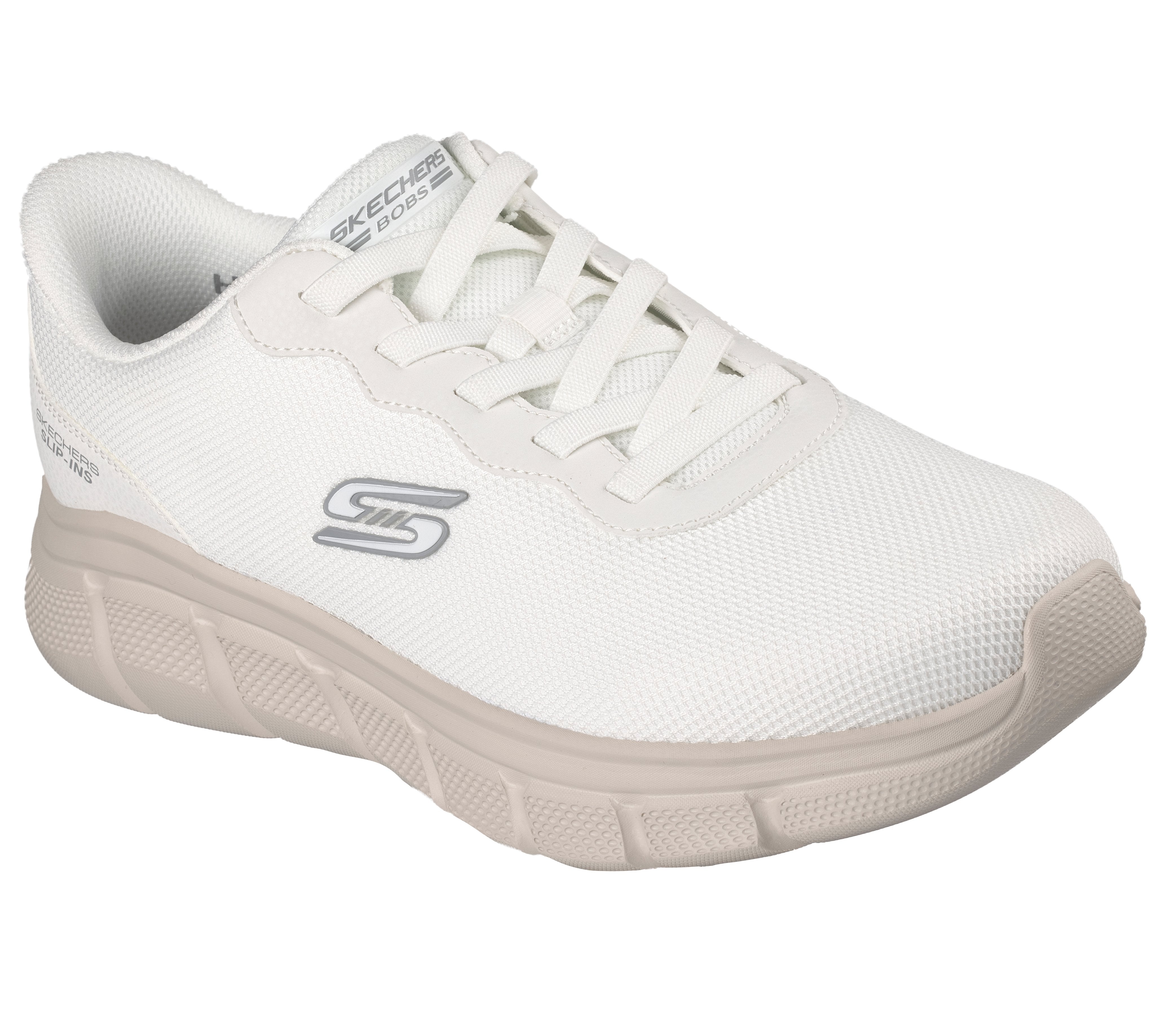 SKECHERS Sneaker bob flex slip ins bianco 118113 BOBS B FLEX-WHT 