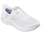 SKECHERS Sneaker go walk flex slip ins bianco/oro 124836 GO WALK FLEX-WGD 