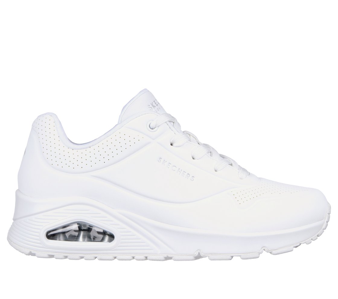 SKECHERS Sneaker uno pelle bianco 73690 UNO STAND-W 