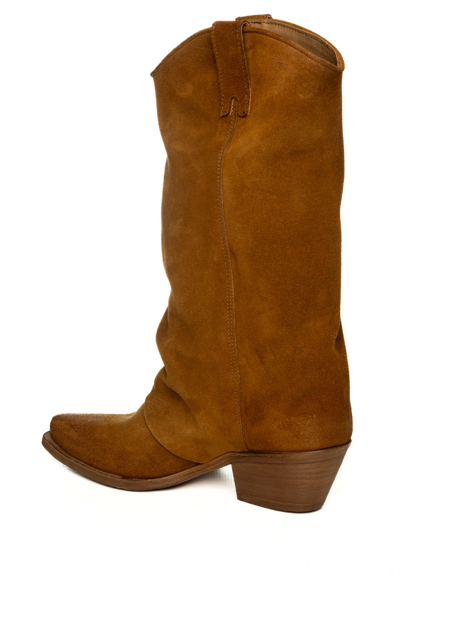 UP44 Stivale texano camoscio cuoio DX909 INGR-CUOIO 